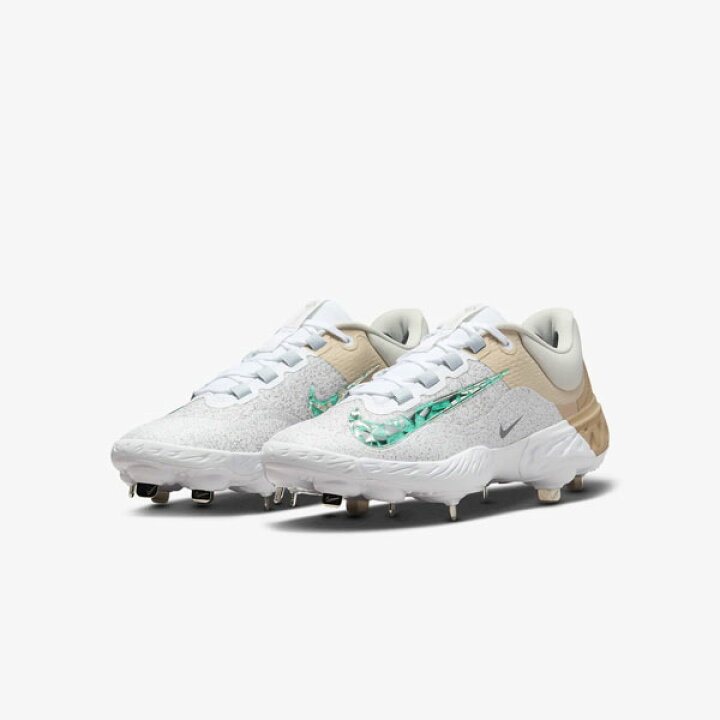 Alpha Huarache Elite 4 Low 野球 スパイク 白 金具