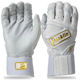 フランクリン Flanklin バッティング手袋 両手 POWERSTRAP INFINITE SERIES BATTING GLOVES バッティンググローブ 野球 硬式野球 軟式野球 草野球 大人 一般 ホワイト ゴールド 20440