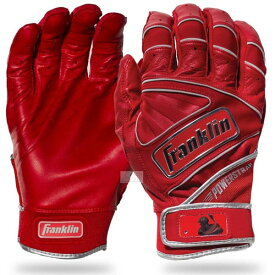 フランクリン Flanklin バッティング手袋 両手 POWERSTRAP CHROME BATTING GLOVES バッティンググローブ 野球 硬式野球 軟式野球 草野球 大人 一般 レッド 20493F