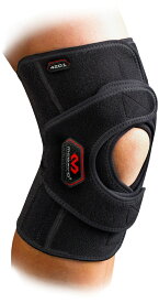 【12/15 ポイント最大15倍！】 マクダビッド McDavid ダブルニーラップ DS 左右兼用 サポーター サポート 膝 ラップタイプ 圧迫 固定 ホールド 安定 フィット感 通気性 ムレにくい 部活動 クラブ サークル M4201 BK