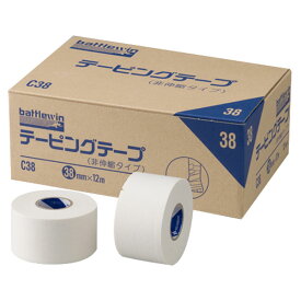 【11/18 ポイント最大12倍】 ニチバン NICHIBAN バトルウィン テーピングテープ Cタイプ 非伸縮 38mm×12m 1箱12巻 スポーツ 応急手当 C38