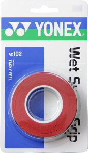 【10/24 20時から ポイント最大10倍!】 ヨネックス YONEX テニス ウェットスーパーグリップ 3本入 グリップテープ ぐりっぷ ウェット 吸汗 アクセサリー AC102 037