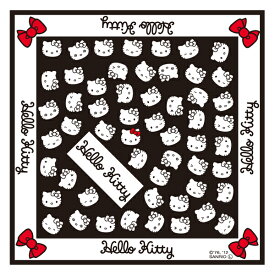 【12/3 20時から ポイント最大15倍！】 クールビット coolbit キティ・クールハンカチ キャラクター バンダナ ネッククーラー タオル 携帯 コンパクト 繰り返し使用可能 首筋 熱中症対策 サンリオ 暑さ対策 冷感 涼感 HCHKTF BLK