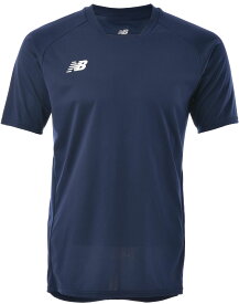 【7/11 2時まで ポイント最大15倍！】 ニューバランス New Balance サッカー ゲームシャツ ジュニア用 トップス 半袖 フットボール 吸汗速乾 ドライ ワンポイントロゴ シンプル 試合 練習 トレーニング 部活 チーム キッズ 子供 JJTF0487 NV