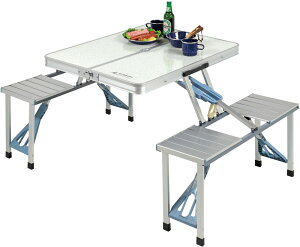 【10/24 20時から ポイント最大10倍!】 キャプテンスタッグ CAPTAIN STAG アウトドア ラフォーレ DXアルミピクニックテーブル 4人用 UC-9 UC0009