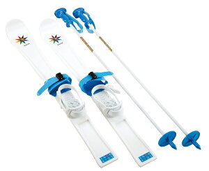 【10/30 ポイント最大10倍】 キャプテンスタッグ CAPTAIN STAG アウトドア ジュニアプラスキー 80cm ブルー 2点セット スキー板 ストック 雪遊び 雪すべり おもちゃ 玩具 プレイグッズ レジャー ウ