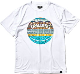 【ポイントアップ中！】 SPALDING スポルディング バスケット Tシャツ ボヘミアンボール SMT22108 2000