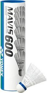 【10/30 ポイント最大10倍】 ヨネックス YONEX バドミントン メイビス600P 1筒6個入り MAVIS600 ナイロンシャトルコック M-600P シャトル 羽 ナイロン羽 ウィングリブ構造 耐久性重視 M600P 000