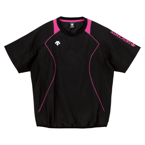 デサント DESCENTE バレーボール ゲームシャツ パンツ 年末年始大決算 ブラック ピンク DESCENTEバレーボール 半袖プラクティスピステ DVB－3322DVB3322BPK 超歓迎された