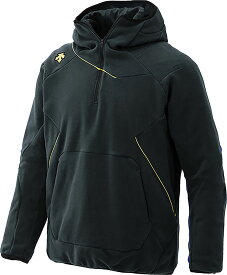 【7/11 2時まで ポイント最大15倍！】 デサント DESCENTE 野球 フリースジャケット メンズ 長袖 アウター パーカー フード付き ベースボール ソフトボール 防寒 保温 防風 ポケット付き 部活 練習 トレーニング DBX2360C BLK