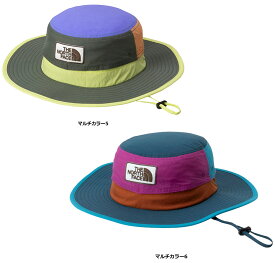 【4/20 全品ポイント10倍！】 THE　NORTH　FACE ノースフェイス アウトドア ホラインズハット キッズ Kids＆apos； Grand Horizon Hat ハット 帽子 通気性 ワッペンロゴ サイズ調節可能 あご紐 男の子 女の子 NNJ02309