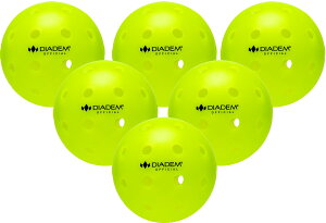 【10/30 ポイント最大10倍】 ダイアデム DIADEM ダイアデム DIADEM オフィシャル ピックルボール ボール THE OFFICIAL PICKLEBALL BALL 6個入 イエロー USAPA認定 屋外 TPB002