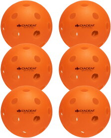 【19日10時から 店内全品P最大15倍！】 ダイアデム DIADEM パワーピックルボール PW PICKLEBALL INDOOR 6個入 インドア用 生涯スポーツ 球技 ボール USAPA認定 TPB006