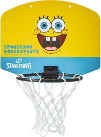 【3/11 2時まで 100円OFFクーポン＆P最大15倍】 スポルディング SPALDING バスケット マイクロミニ スポンジ ボブ スマイル スポンジボブ キャラクター ミニバスケットゴール 79-056J 部屋 インテリア ミニボール キッズ シュート 79056J