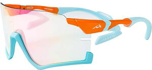 【10/24 20時から ポイント最大10倍!】 エアフライ Airfly 鼻パッドがないスポーツサングラス AF-306 C-4RE オレンジマット 調光パープルミラーレンズ装着 AF306C4