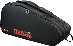 �y25������ �G���g���[�őS�iP10�{���ő�7500�~�I�tCP�z �E�C���\�� Wilson �e�j�X PRO STAFF CLASSIC 6PK RACKET BAG BLACK WR80518010