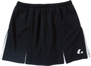 【10/30 ポイント最大10倍】 ルーセント LUCENT テニス Ladies スカート インナースパッツ付 ブラック×シルバーグレー 吸汗速乾 スコート 女性用 練習着 試合着 テニスウェア 部活動 クラブ活動