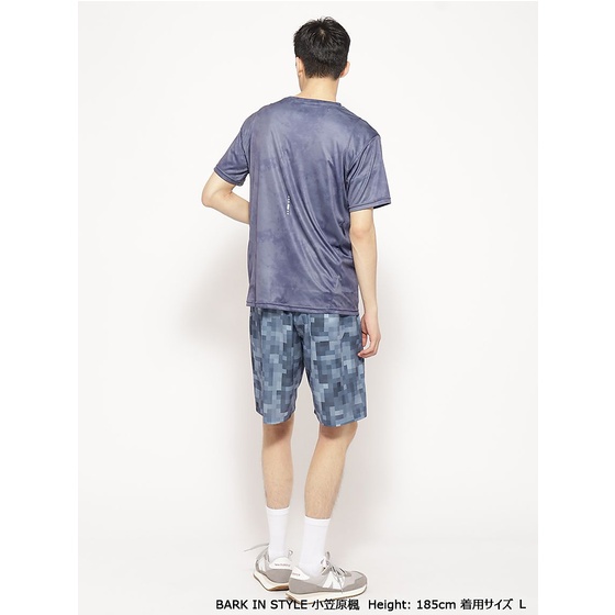 サニデイズ トウキョウ (sanideiz TOKYO) for RUN  軽量ドライスムース プリントTシャツ MENS ランニング ウェア  半袖Tシャツ メンズ メンズ ネイビー ランダムドット 008-310812-1003