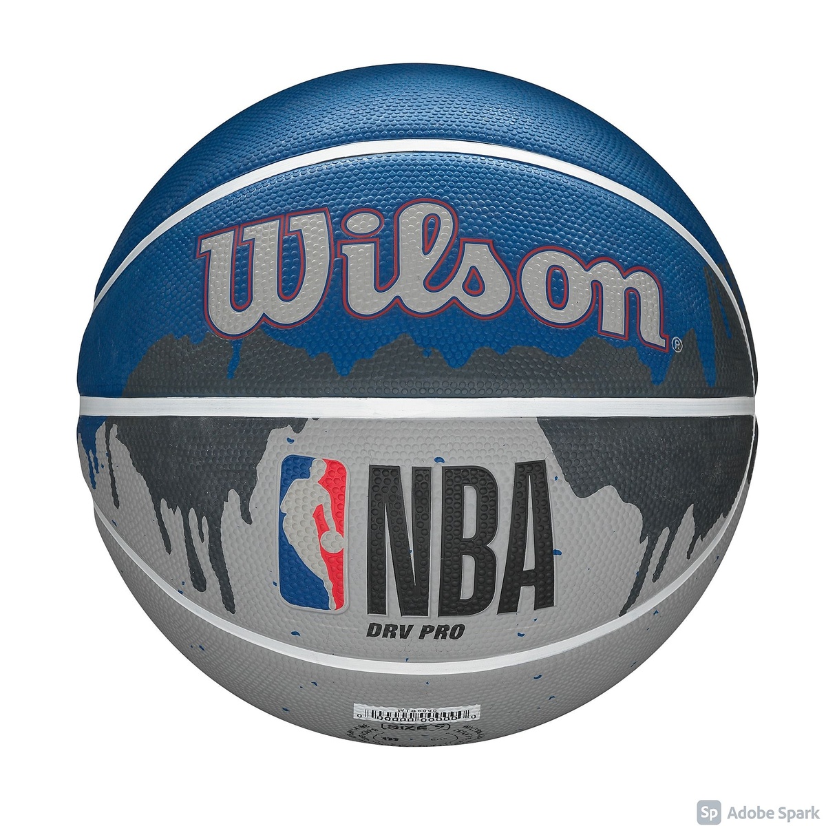 ウィルソン (WILSON) NBA DRV PRO DRIP BSKT GREY SZ7 スポーツ・フィットネス バスケットボール ボール 7号ボール メンズ ロイヤル WTB9102XB07
