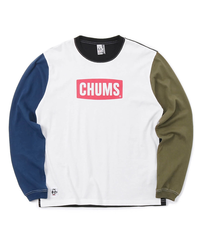 2021激安通販 CHUMSチャムス CHUMS Logo L S T-Shirt チャムス ロゴ Ｔシャツ CH01-1894-M022  トレッキング アウトドア 長袖Ｔシャツ KHAKI4 950円 sarozambia.com