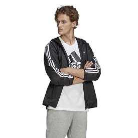 アディダス (adidas) プライムグリーン エッセンシャルズ スリーストライプス ウインドブレーカー / M ESSENTIALS WINDBREAKER メンズスポーツウェア ウインドアップジャケット メンズ ブラック 31319 GK9026