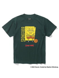 SPALDING(スポルディング)ジュニア Tシャツ スポンジ・ボブ バスケットボール フリーク