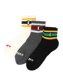 チャムス CHUMS 3P BORDER CREW SOCKS (3P ボーダークルー ソックス) ウェアアクセサリー ソックス