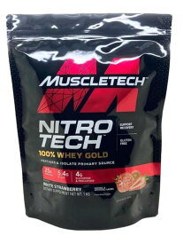 Muscletech(マッスルテック)MUSCLETECH NITRO-TECH 100% WHEY GOLD WHITE STRAWBERRY 1KG(マッスルテック ナイトロテック ホエイ ゴールド ホワイトストロベリー 1kg)