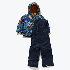 【Columbia/コロンビア】【SC1092】【Baby】フロスティスロープ セット【2023年秋冬】【Frosty Slope Set】【カラー： Bright Indigo Wildstripe】キッズ　子供　ベビー ウェア　スノーウェア　スノースーツ　雪遊び　ゲレンデ　つなぎ　防寒　防水