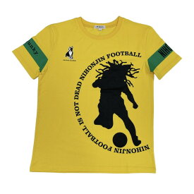 スポーツショップ日本人×soccer junky コラボTシャツ イエロー Sサイズ Mサイズ Lサイズ LLサイズ 日本人 サッカージャンキー Tシャツ スポーツ サッカー フットサル メンズ SJNJ002