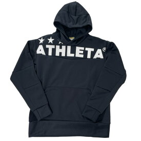 アスレタ ATHLETA スウェット パーカー プルオーバー ブラック Lサイズ メンズ レディース スポーツウエア オシャレ スポーツ 練習着 お出かけ 裏起毛 ビッグロゴ 03366