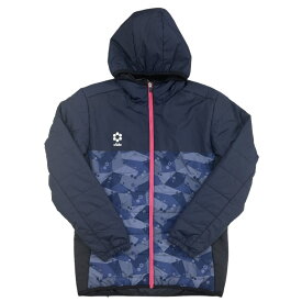 スフィーダ SFIDA 中綿カモ柄ジャケット ネイビー Lサイズ サッカー アウター オフ 防寒 中綿 SA21819