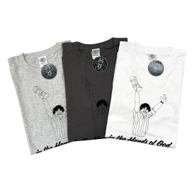 キャンビー CANBE マラドーナ Tシャツ 神の手の中にある1986 イラスト プリントTシャツ ホワイト チャコール オートミール Mサイズ Lサイズ XLサイズ サッカー サッカー選手 BDLK004