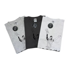 キャンビー CANBE メッシ Tシャツ 神の手の中にある2022 イラスト プリントTシャツ ホワイト チャコール オートミール Mサイズ Lサイズ XLサイズ サッカー サッカー選手 BDLK006