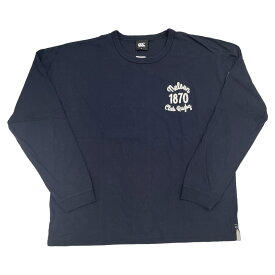 カンタベリー canterbury ロングスリーブTシャツ ロングTシャツ Tシャツ メンズ ネイビー 刺繍 ワッペン RA42532