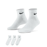 ナイキ 3P エブリデイ クッション クォーター ソックス　100ホワイト/ブラック　NIKE　3足組　靴下