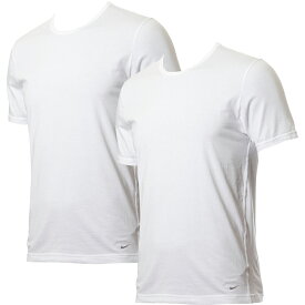あす楽対応　ナイキ　アンダーウェア　LUXE COTTON　クルーネックシャツ 2枚組　KE1024　ホワイト　下着　丸首シャツ　半袖