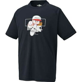 ZETT BASEBALL Tシャツ パワプロTシャツ BOT97102　ブラック　パワフルプロ野球30周年記念コラボモデル