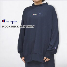 チャンピオン champion トレーナー スウェット カジュアル ウエア ファッション トップス スリット MOCK NECK SLIT SHIRT CW-RS004 白 紺 青