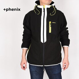 phenix フェニックス メンズ フーディ カジュアル パーカー トップス アウター ウエア +phenix Bicolor Fleece Jacket POO-21014 SN90 ブラック 黒