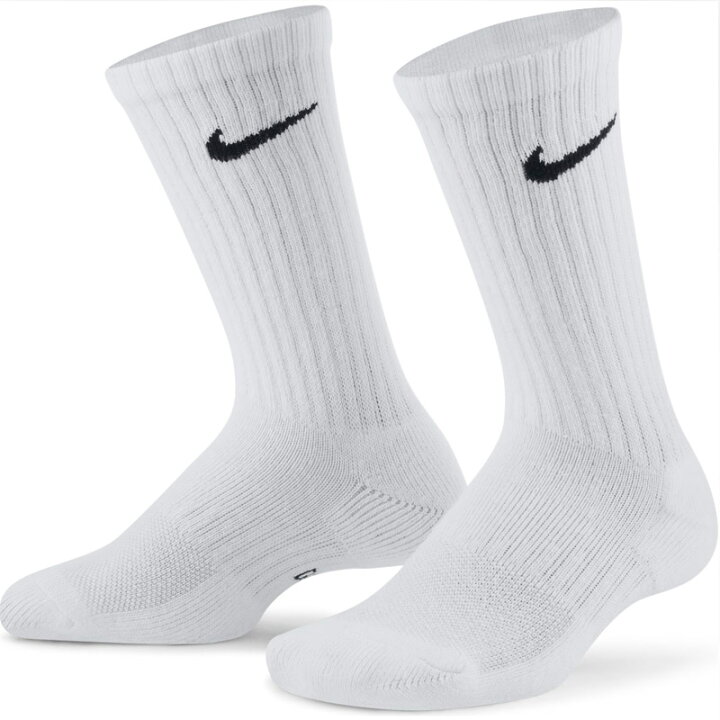 楽天市場 ナイキ Nike 靴下 ジュニア ソックス スポーツ 運動 3p Ya パーフ クッション クルー ソックス Sx6842 100 白 ホワイト Sports アイビー