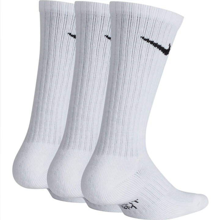 楽天市場 ナイキ Nike 靴下 ジュニア ソックス スポーツ 運動 3p Ya パーフ クッション クルー ソックス Sx6842 100 白 ホワイト Sports アイビー