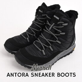 メレル merrell ブーツ レディース アウトドア ウィンターブーツ 撥水 靴 ANTORA SNEAKER BOOTS J066944 黒