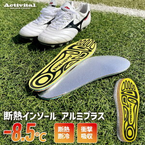 アクティバイタル インソール 野球 サッカー ランニング 断熱 アルミプラス 快適 メンズ レディース 中敷き GRA1004 スポーツ 熱中症対策 負担軽減 疲労対策 足底 足裏 つま先 土踏まず ゆうパ