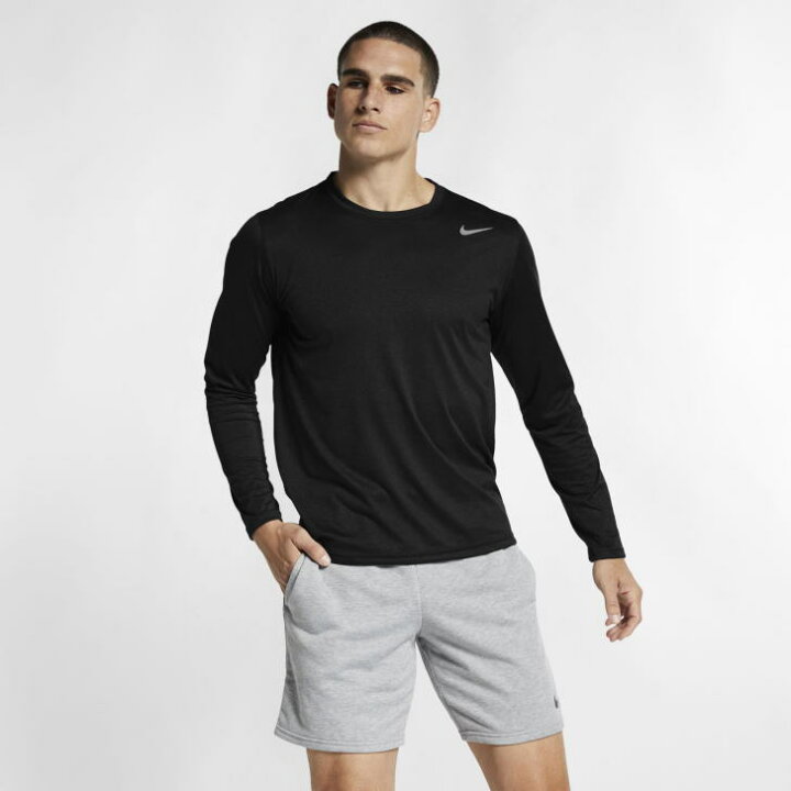 楽天市場 ナイキ Tシャツ メンズ トレーニングウェア 長袖 71 010 ブラック 吸汗速乾 無地 シャツ Nike スポーツ トレーニング スポーツウェア ランニング ウエア 男女兼用 部屋着 ゆうパケット対応 スポーツ島