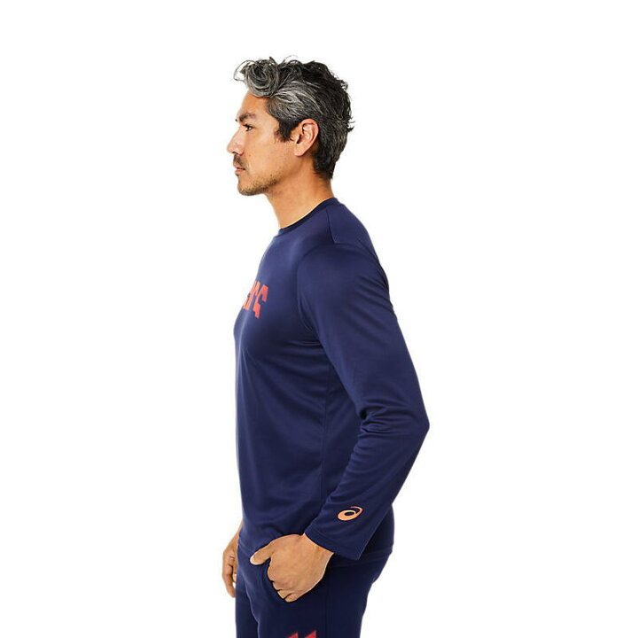 アシックス メンズ シャツ 長袖 Tシャツ 丸首 ランニング トレーニングウェア 2031C685 吸汗速乾 ASICS ロゴ サッカー ゴルフ 野球 男女兼用 ウェア スポーツインナー アンダーシャツ 運動 ジム ウエア 部活 練習 人気 ゆうパケット対応 スポーツ島 ウンドウ Wundou フィットネスTシャツ ランニングTシャツ 半袖 メンズ 男性陸上・ランニング用品