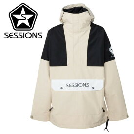 セッションズ SESSIONS スノーボードウェア CHAOS PULLOVER Jacket Beige / Black ジャケット 22/23 メンズ