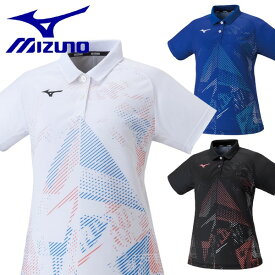 ミズノ MIZUNO レディース ゲームシャツ ユニホーム 半袖 上 テニス ソフトテニス バドミントン ウェア