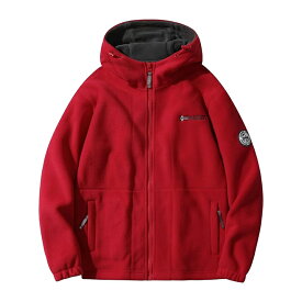\15%coupon+8p/フリース メンズ ジャケット フード付き 大きいサイズ 冬 ポーラー アウター 冬服 防風 ボア フリースジャケット 暖かい アウトドア ブルゾン 裏起毛 保温 防寒 WT9819