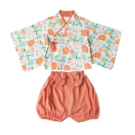 ＼10P+10%ポイントバック／SLINX 赤ちゃん ベビー服 フォーマル 浴衣 着物 和装 衣装 4点セット 袴セット ヘア飾り 可愛い 初節句 記念撮影 雛祭り 端午の節句 100日祝い 靴下付き ベビー 袴 キッズ 袴風 出産祝い ベビー袴 HF026